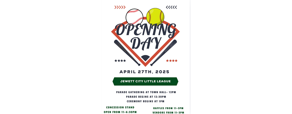 Opening Day is April 27th!